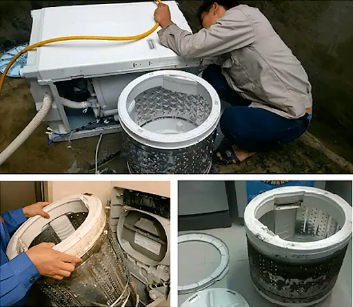 Kỹ thuật viên bảo dưỡng máy giặt